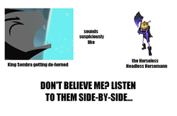 Size: 1198x786 | Tagged: safe, king sombra, g4, horseless headless horsemann, team fortress 2, vocal comparison