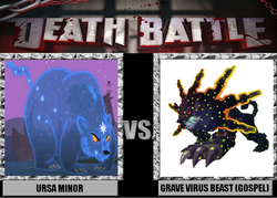 Size: 839x600 | Tagged: safe, edit, edited screencap, screencap, ursa minor, boast busters, g4, death battle, gospel, grave virus beast, megaman battle network, meme