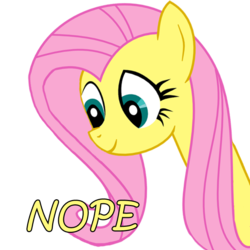 Size: 700x700 | Tagged: safe, artist:rulez777, fluttershy, g4, nope, solo