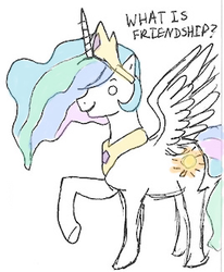 Size: 268x325 | Tagged: safe, artist:theuchihafactor, princess celestia, pony, g4, cute, cutelestia, female, friendship, happy, implied twilight sparkle, raised hoof, smiling, solo, spread wings