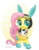 Size: 783x998 | Tagged: safe, artist:metax-z, angel bunny, fluttershy, pegasus, pony, g4, bunny ears, clothes, dangerous mission outfit, easter, easter egg, egg, female, goggles, hoodie, mare, mouth hold, simple background, transparent background