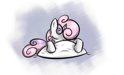 Size: 1480x900 | Tagged: safe, artist:suplolnope, sweetie belle, g4, pillow, sleeping