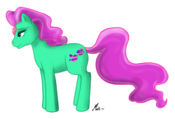 Size: 600x407 | Tagged: safe, artist:mispeled, skylark, pony, g1, female, solo