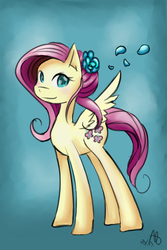 Size: 3000x4500 | Tagged: safe, artist:baka-miku, fluttershy, pony, g4, alternate hairstyle, female, solo