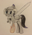 Size: 400x445 | Tagged: safe, artist:akatsuki-ukami, dovahkiin, helmet, ponified, skyrim, sword, the elder scrolls