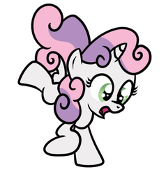 Size: 400x420 | Tagged: safe, sweetie belle, pony, unicorn, g4, female, filly, simple background, solo, white background