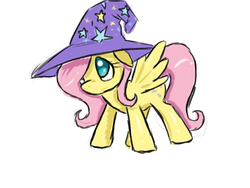 Size: 640x480 | Tagged: safe, artist:acharmingpony, fluttershy, pony, g4, female, solo, trixie's hat