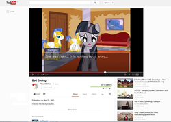 Size: 1281x910 | Tagged: safe, edit, twilight sparkle, turnabout storm, g4, ace attorney, bad end, fake, youtube