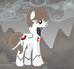 Size: 1700x1589 | Tagged: dead source, safe, artist:jaquelindreamz, pony, casshern, casshern sins, ponified, solo