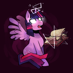 Size: 800x800 | Tagged: safe, artist:raito1, twilight sparkle, alicorn, pony, g4, book, female, magic, mare, twilight sparkle (alicorn)