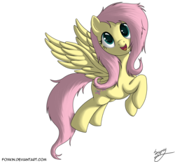 Size: 2000x1859 | Tagged: safe, artist:skipsy, fluttershy, pegasus, pony, g4, female, happy, looking at you, mare, messy mane, open mouth, simple background, smiling, solo, transparent background