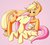 Size: 944x846 | Tagged: safe, artist:arcticwaters, applejack, fluttershy, earth pony, pegasus, pony, g4, female, lesbian, licking, mare, ship:appleshy, shipping