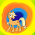 Size: 3600x3600 | Tagged: safe, artist:s8ansglory, applejack, earth pony, pony, g4, abstract background, derp, female, solo