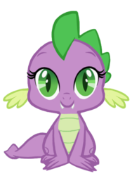 Size: 356x474 | Tagged: safe, artist:angel147196, artist:queencold, spike, dragon, g4, barb, dragoness, female, looking at you, rule 63, simple background, sitting, solo, transparent background, vector