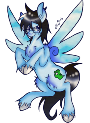 Size: 324x442 | Tagged: safe, artist:kirinfucher, homestuck, john egbert, ponified