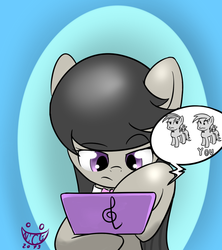 Size: 800x900 | Tagged: safe, artist:monteruis, derpy hooves, octavia melody, pony, g4, female, nintendo, nintendo ds, parody, rhythm heaven, solo, speech bubble