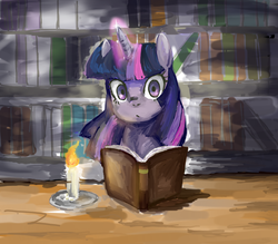 Size: 800x700 | Tagged: safe, twilight sparkle, g4, book, candle, reading