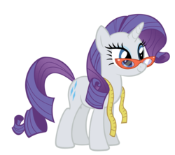Size: 4499x4000 | Tagged: safe, artist:blackm3sh, rarity, pony, unicorn, g4, female, glasses, measuring tape, rarity's glasses, simple background, solo, transparent background, vector