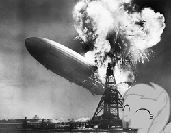 Size: 800x620 | Tagged: safe, noi, g4, burning, disaster girl, evil laugh, filly, fire, hindenburg, hindenburg disaster, laughing, meme