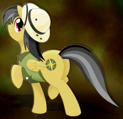 Size: 1132x1102 | Tagged: safe, artist:purly, daring do, pegasus, pony, g4, butt, clothes, female, hat, mare, plot, solo