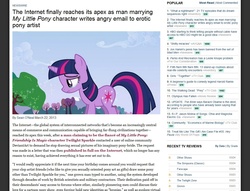 Size: 1271x971 | Tagged: safe, twilight sparkle, g4, angry letter, article, av club, insanity, jin, news, text