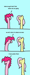 Size: 800x2000 | Tagged: safe, artist:wollap, fluttershy, pinkie pie, g4, comic, ms paint