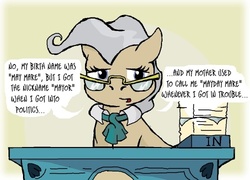 Size: 500x360 | Tagged: safe, artist:owlor, mayor mare, from the desk of mayor mare, g4, glasses