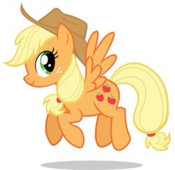 Size: 1419x1372 | Tagged: safe, applejack, pegasus, pony, g4, female, flapplejack, flying, mare, race swap, simple background, solo, spread wings, transparent background, vector, wings