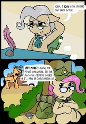Size: 500x720 | Tagged: safe, artist:owlor, mayor mare, from the desk of mayor mare, g4, glasses, military, non-dyed mayor