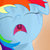 Size: 900x900 | Tagged: safe, artist:darhus, rainbow dash, g4, crying, cute, daaaaaaaaaaaw, filly, open mouth, sad, uvula