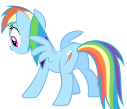 Size: 6600x5698 | Tagged: safe, artist:xzenocrimzie, rainbow dash, pony, g4, my little pony: friendship is magic, ponyville confidential, absurd resolution, butt, plot, simple background, transparent background, vector