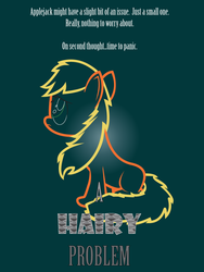 Size: 768x1024 | Tagged: safe, artist:rob barba, applejack, hengstwolf, werewolf, g4, a hairy problem, fanfic art, fanfic cover