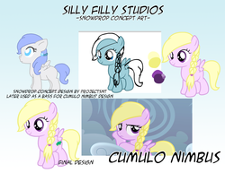 Size: 1500x1159 | Tagged: safe, artist:tehjadeh, oc, oc only, oc:cumulo nimbus, pony, snowdrop (animation), concept art, solo