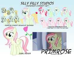 Size: 1500x1159 | Tagged: safe, artist:tehjadeh, oc, oc only, oc:primrose, pony, snowdrop (animation), concept art, solo