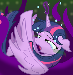 Size: 1947x2020 | Tagged: safe, artist:dazed-and-wandering, twilight sparkle, alicorn, pony, g4, crying, darkness, falling, sad, solo, twilight sparkle (alicorn)