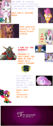 Size: 1416x3336 | Tagged: safe, scootaloo, sweetie belle, g4, baron praxis, comic, jak and daxter, jak ii: renegade, not salmon, wat