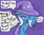 Size: 1280x1024 | Tagged: safe, artist:acharmingpony, trixie, pony, unicorn, g4, bad end, cape, clothes, crying, dialogue, female, floppy ears, great and powerful, hat, sad, simple background, solo, the sad and depressive trixie, third person, thought bubble, trixie's cape, trixie's hat, tsundere, tsunderixie