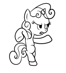 Size: 500x550 | Tagged: safe, sweetie belle, pony, unicorn, g4, black and white, female, filly, grayscale, monochrome, simple background, solo, white background