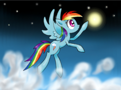 Size: 1096x812 | Tagged: safe, artist:thecheeseburger, rainbow dash, pony, g4, female, solo, stars