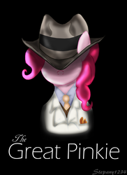 Size: 1700x2339 | Tagged: safe, artist:stepany1234, pinkie pie, g4, clothes, hat, suit, the great gatsby