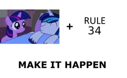 Size: 1176x729 | Tagged: safe, shining armor, twilight sparkle, friendship is witchcraft, g4, exploitable meme, female, francis sparkle, incest, make it happen, male, meta, not creepy, not incest, rule 34, ship:shiningsparkle, shipping, slowpoke, straight