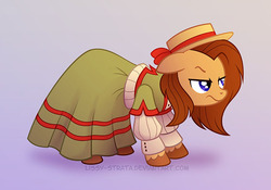 Size: 720x504 | Tagged: safe, artist:lissystrata, earth pony, pony, doctor who, leela, ponified