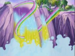 Size: 640x480 | Tagged: safe, screencap, g3, the runaway rainbow, no pony, pretty, rainbow, rainbow waterfall, waterfall