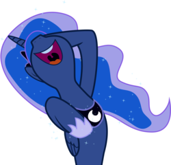 Size: 6250x6000 | Tagged: safe, artist:tamalesyatole, princess luna, alicorn, pony, g4, absurd resolution, female, laughing, mare, nose in the air, simple background, solo, transparent background, vector