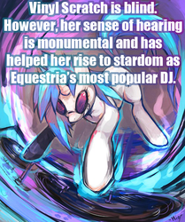 Size: 500x597 | Tagged: safe, dj pon-3, vinyl scratch, g4, caption, headcanon, mlp-headcanons, text