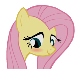 Size: 716x647 | Tagged: safe, artist:kuren247, fluttershy, pony, g4, blushing, female, portrait, simple background, solo, transparent background, vector