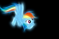 Size: 1500x1000 | Tagged: safe, artist:xangerx, rainbow dash, pegasus, pony, g4, female, flying, mare, neon, wallpaper