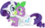 Size: 2060x1270 | Tagged: safe, artist:ravenevert, rarity, spike, dragon, pony, unicorn, g4, cute, female, hug, male, mare, ship:sparity, shipping, simple background, spikelove, straight, transparent background