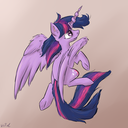 Size: 1750x1750 | Tagged: safe, artist:nos-talgia, twilight sparkle, alicorn, pony, g4, female, mare, solo, twilight sparkle (alicorn)