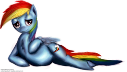 Size: 1261x716 | Tagged: safe, artist:jailbait, artist:scherzo, rainbow dash, pegasus, pony, g4, chest fluff, female, preggo dash, pregnant, solo